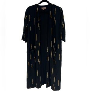 Elegant Black and Gold Women's Kimono